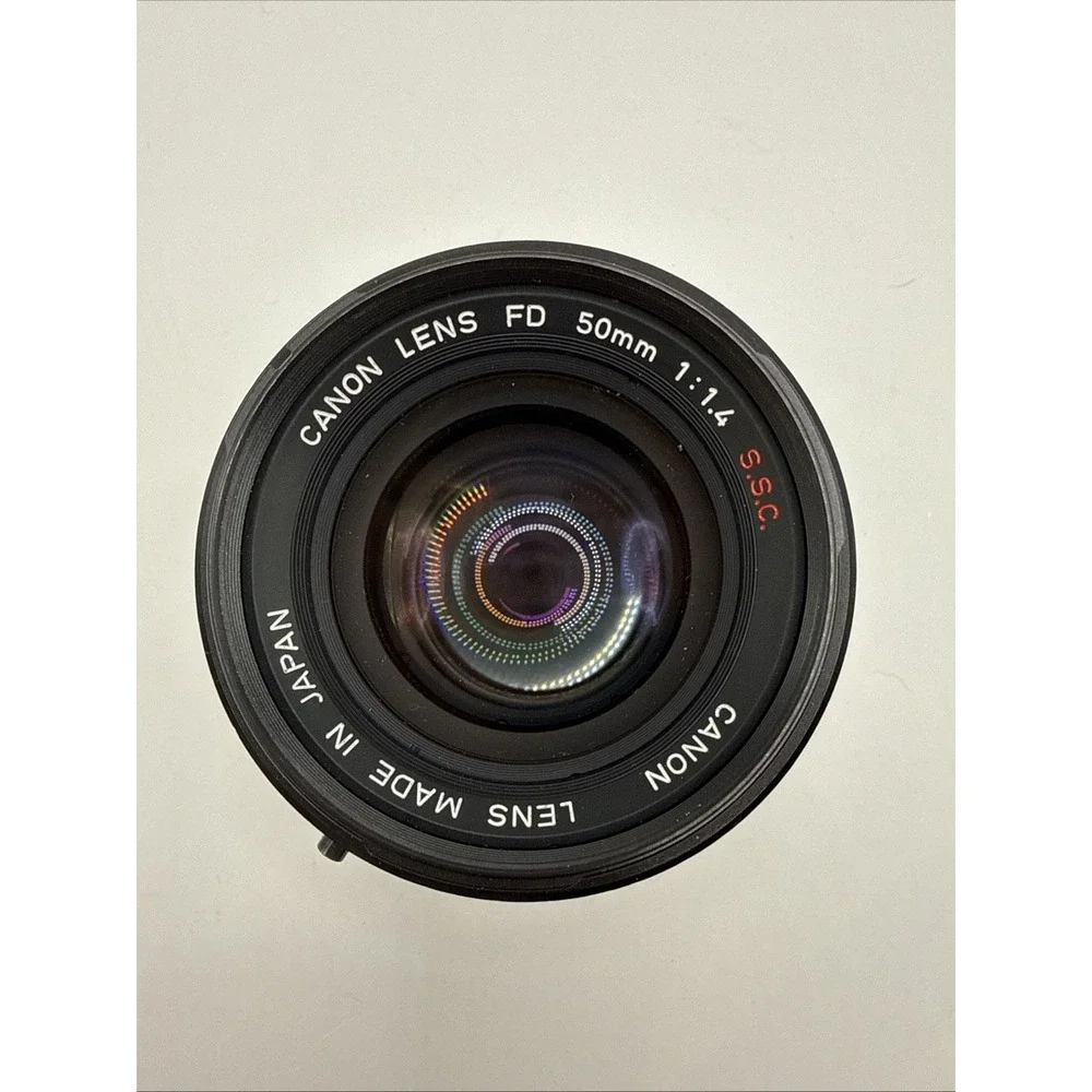 Vintage Canon Camera Lens. FD 50mm 1:1.4. S.S.C. Made in Japan